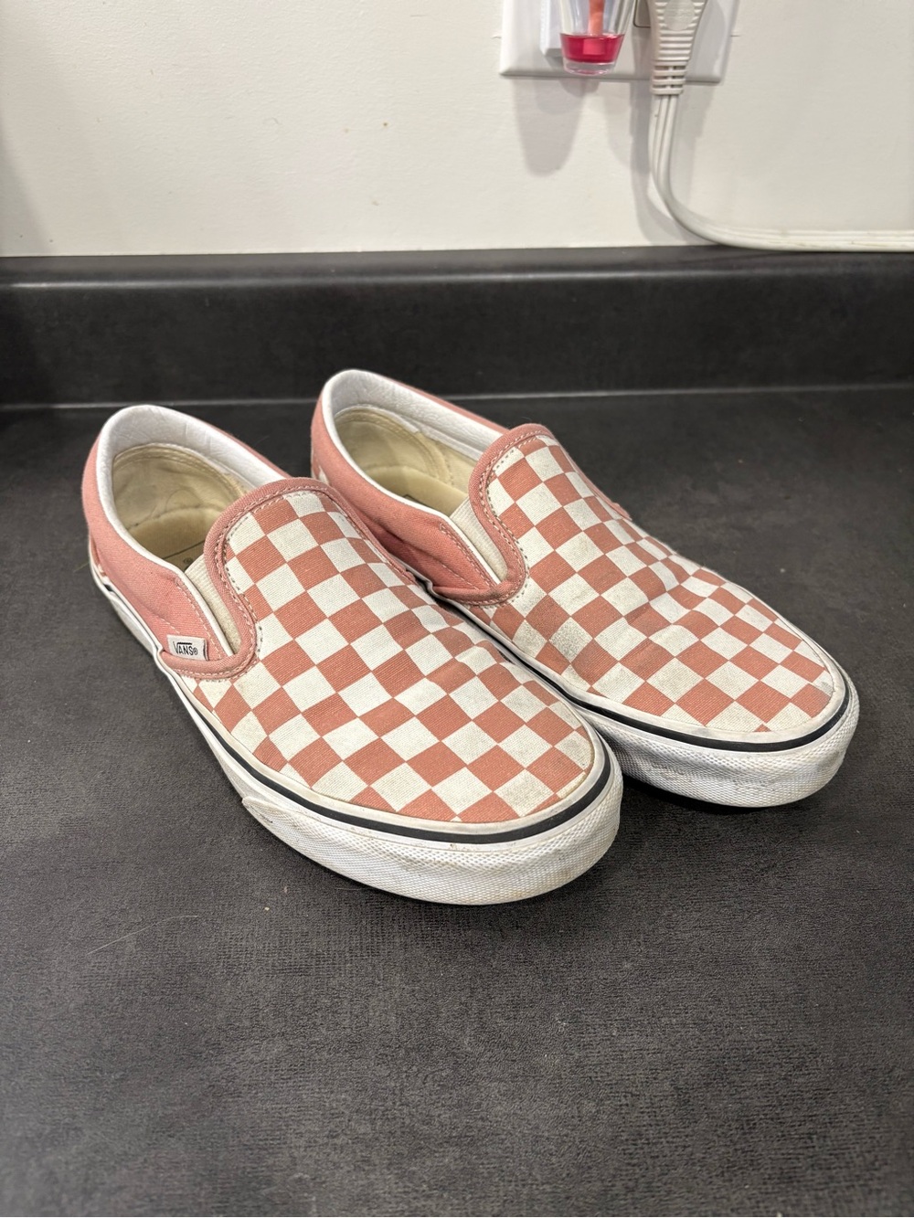 Vans Slip-On Checkerboard Pink Tan White